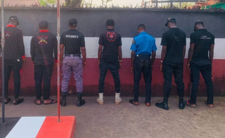 Seven Illegal Security Officers, AVG Impersonators Arrested in Anambra