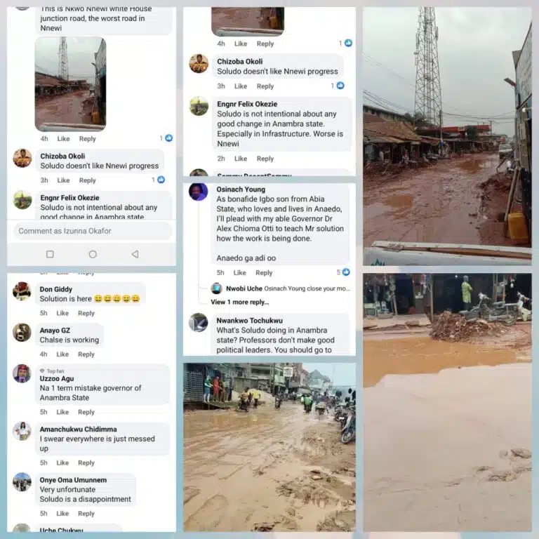 “Go and Learn Work from Alex Otti” — Nnewi Residents Advise Soludo, Call Him Out on Social Media over Alleged Road Project Abandonments, Accuse Him of Hatred