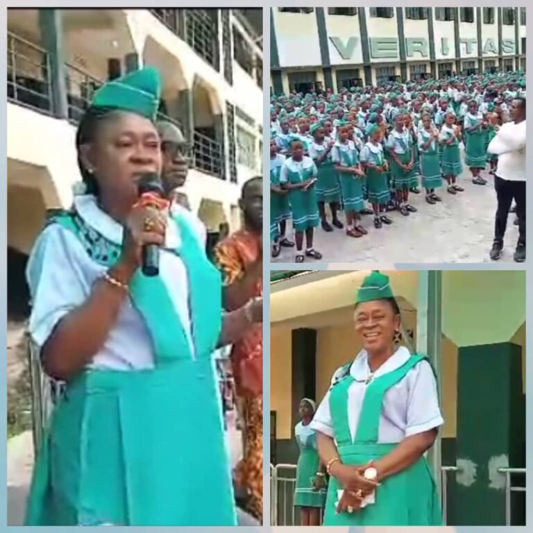 Soludo’s Commissioner Dresses in School Uniform, Joins Secondary School Students in Morning Assembly