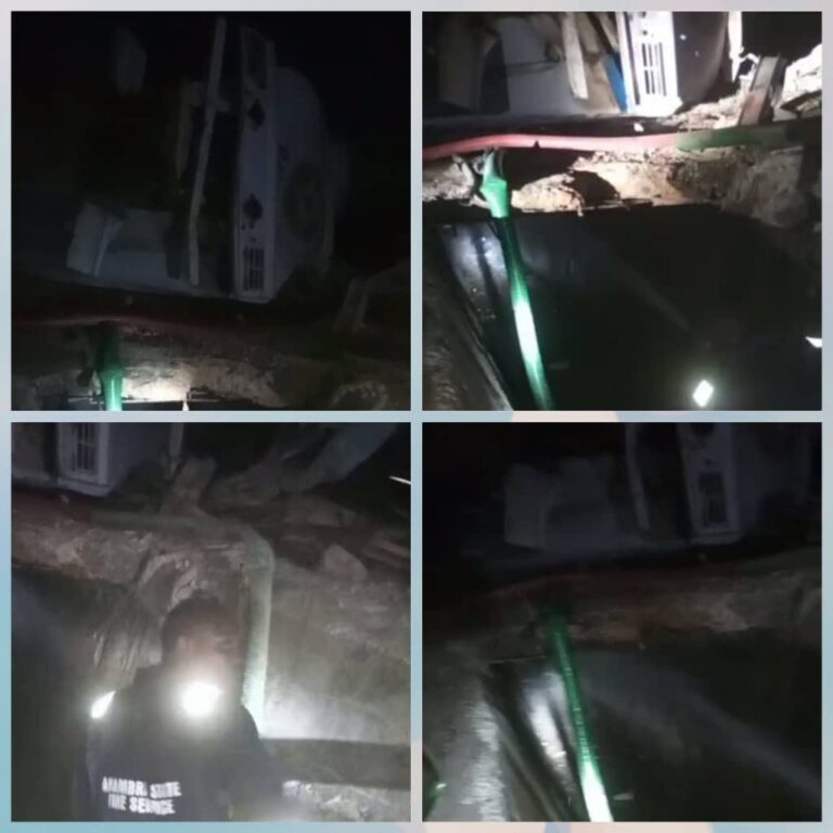 In Anambra, Fire Service Intervenes, Averts Major Danger, As Petrol Tanker Crashes, Spills Its Contents