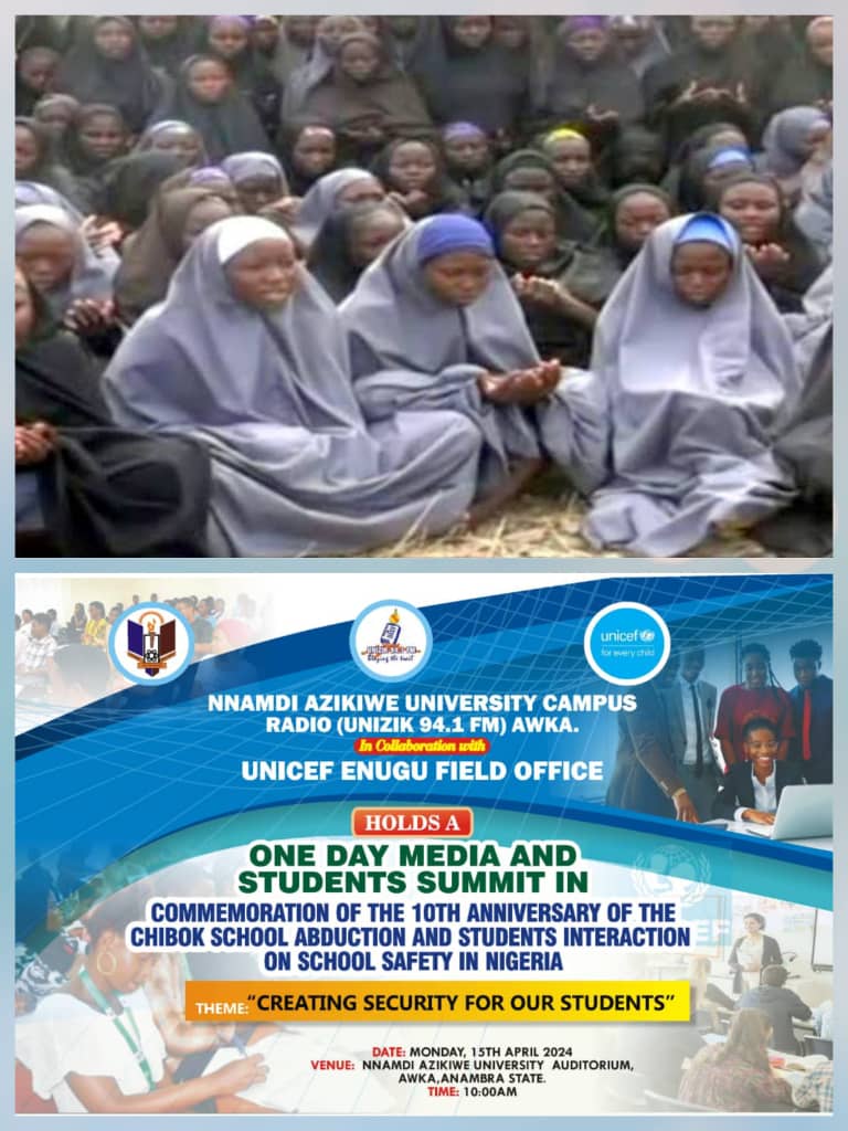 10th Year Anniversary of Chibok Girls Abduction: UNIZIK FM, UNICEF Plan Media and Student Summit in Anambra