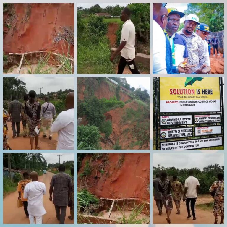 Anambra Environment Ministry Visits Ebenator Erosion Gully Site Ahead 2nd Phase of Intervention