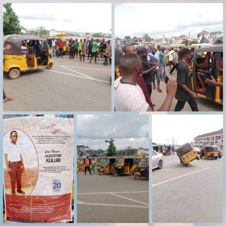 Keke Drivers, Igala Brethren Protest Murder of 20-Year-Old Colleague in Anambra Bush, Say One Person Still Missing (video)