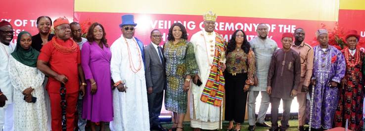 A cross section of community leaders, officials of the Rivers State Government, Nigerian Upstream Petroleum Regulatory Commission, NNPC Upstream Investment Management Service and the Shell Peroleum Development Company with the chairmen of three Host Communities Development Trusts at the official unveling of the Trusts in Port Harcourt… on Tuesday