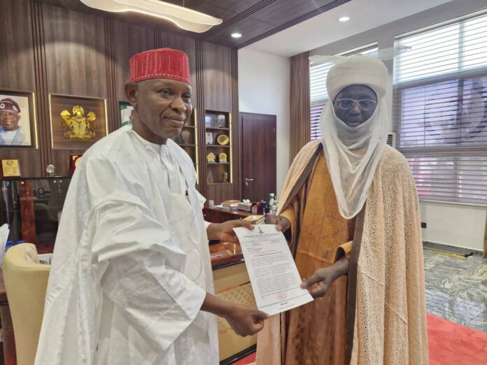 Reinstated Emir of Gaya Receives Appointment Letter from Kano Governor