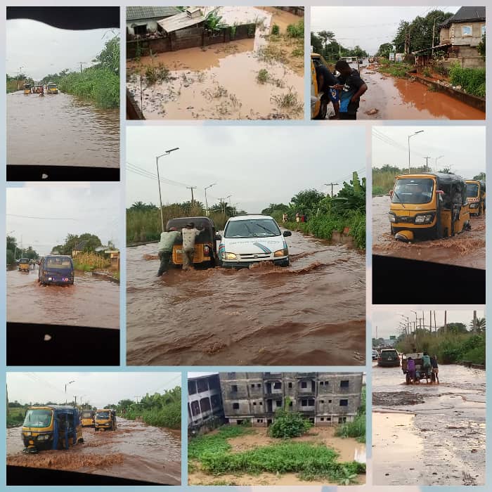 Residents Worried, Commuters Stranded, As Flood Submerges Major Road, Houses in Anambra, Govt Reacts