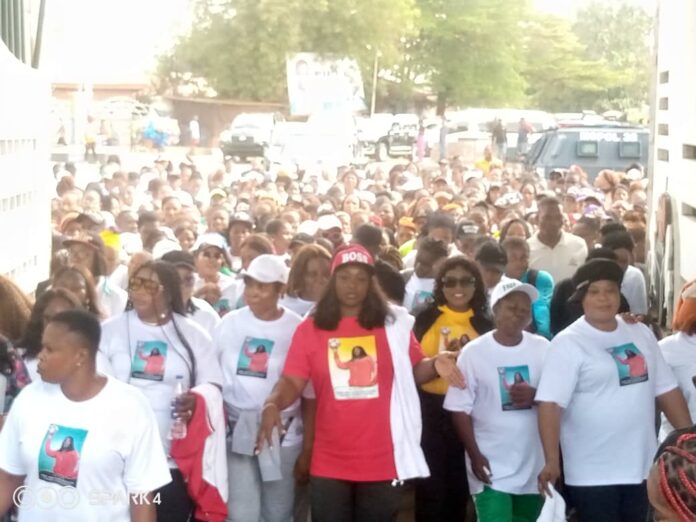 Mrs Nwifuru, Ebonyi Women during the road walk