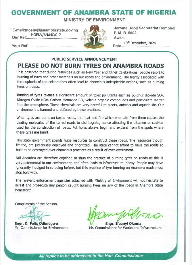 Crossover Night: Anambra Govt Issues Strong Warning to Residents
