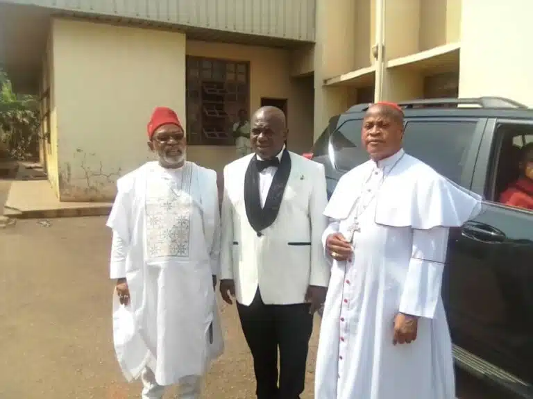 Ngige, Chris Uba in reconciliation mood at ex-Rep Ezenwankwo's tripartite events