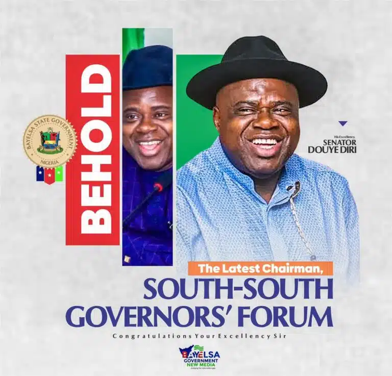 Governor Douye Diri Elected Chairman of South-South Governors’ Forum