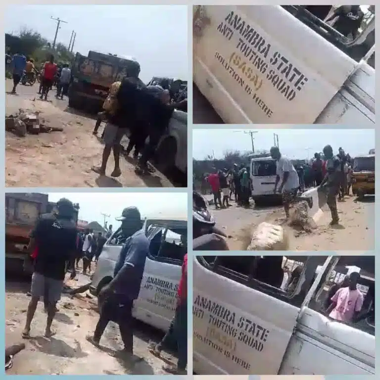 Gory Scene As Anambra Anti-Touting Squad Allegedly Crashes with Tipper