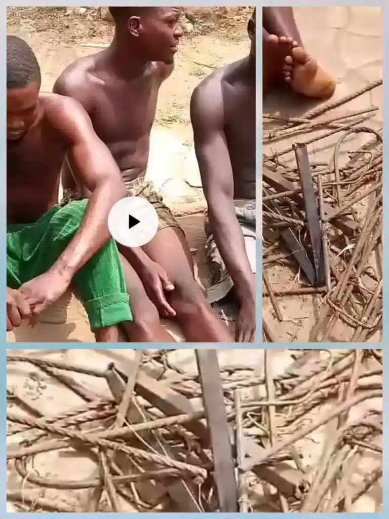 Agụnechemba Arrests 3 Iron Condemn Dealers Vandalizing Uncompleted Buildings in Anambra (Video)