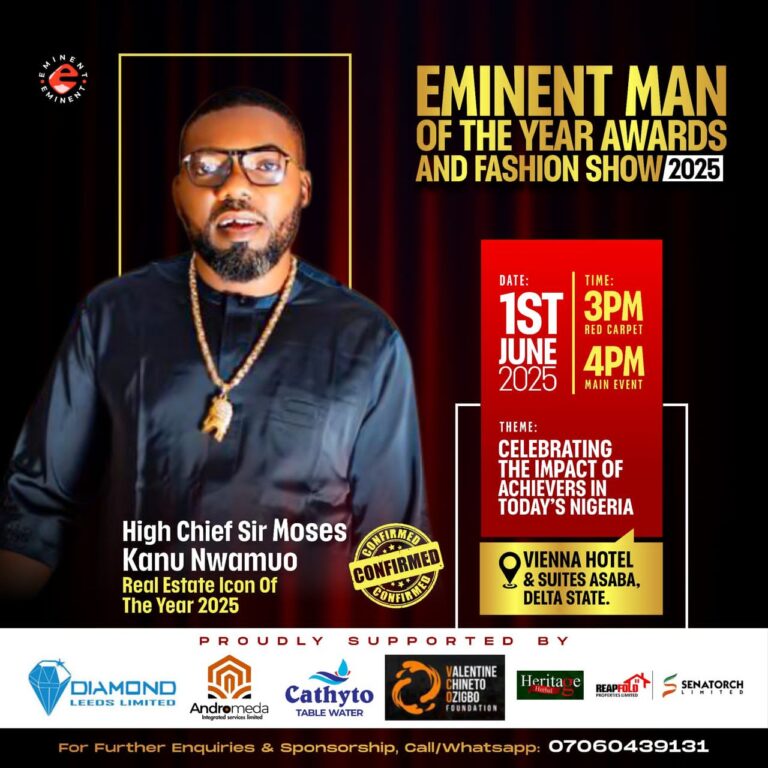 Eminent Magazine Set to Honour Kalusa Real Estate Boss, Nwamou, As Real Estate Icon of the Year 2025