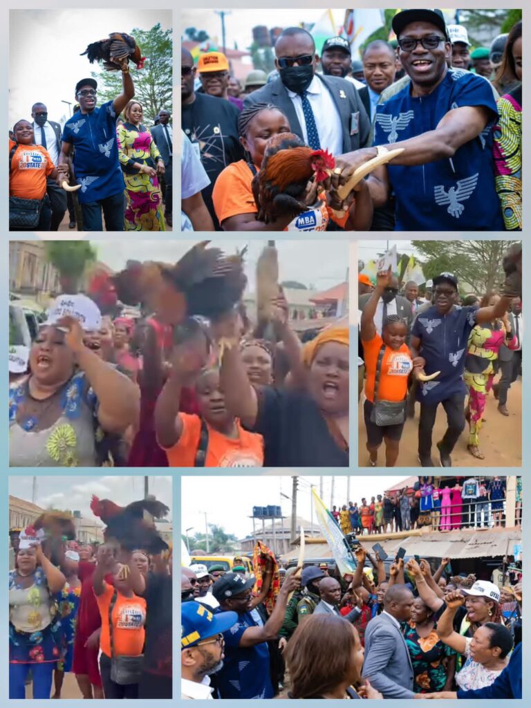 Women Donate Yam, Live Cock, As Soludo Flags Off New Road Project in Anambra Community (Videos)