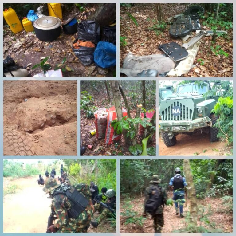 Food Items, Others Recovered as JTF Battles Gunmen 6 Hours inside Anambra Bush, Dislodges Another Camp