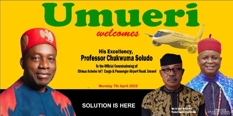 Soludo to Commission Chinua Achebe Airport Road Umueri