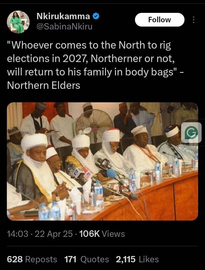 Calls for Calm as Northern Elders’ Election Comments Spark Outrage and Alarm