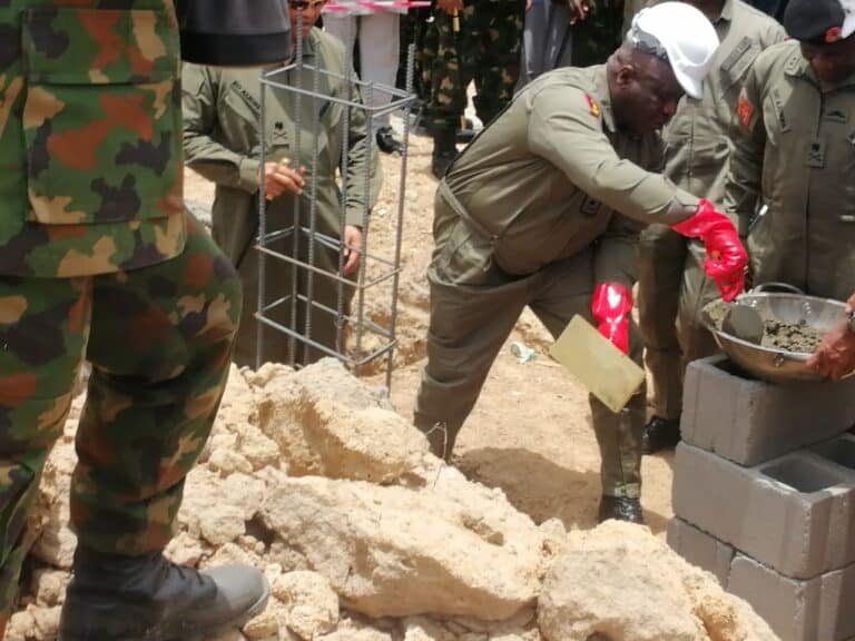 Nigeria Army Invest in infrastructure: COAS Lays Foundation for 211 DB Barracks in Bauchi