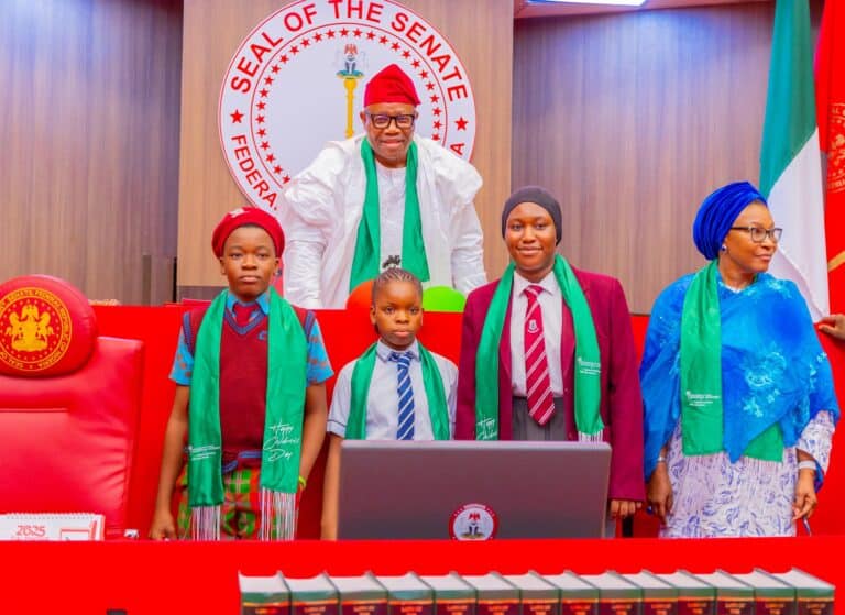 Senate President Akpabio ignites the ambition of 536 students on Children