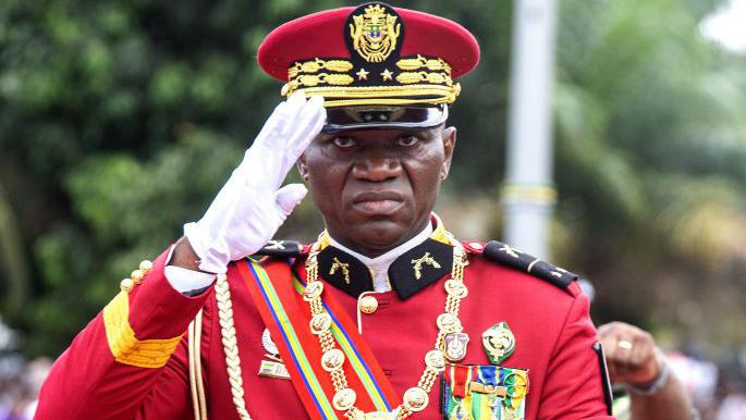 Gabon's military leader announces he will run for president