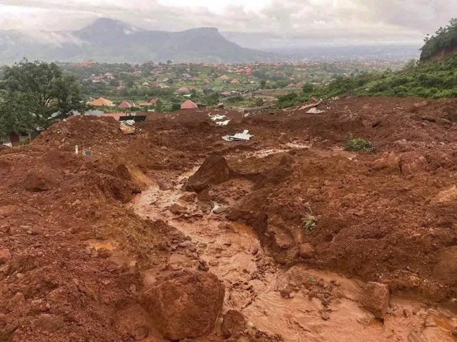 Landslide buries homes outside Guinea’s capital, killing 11 and injuring 10