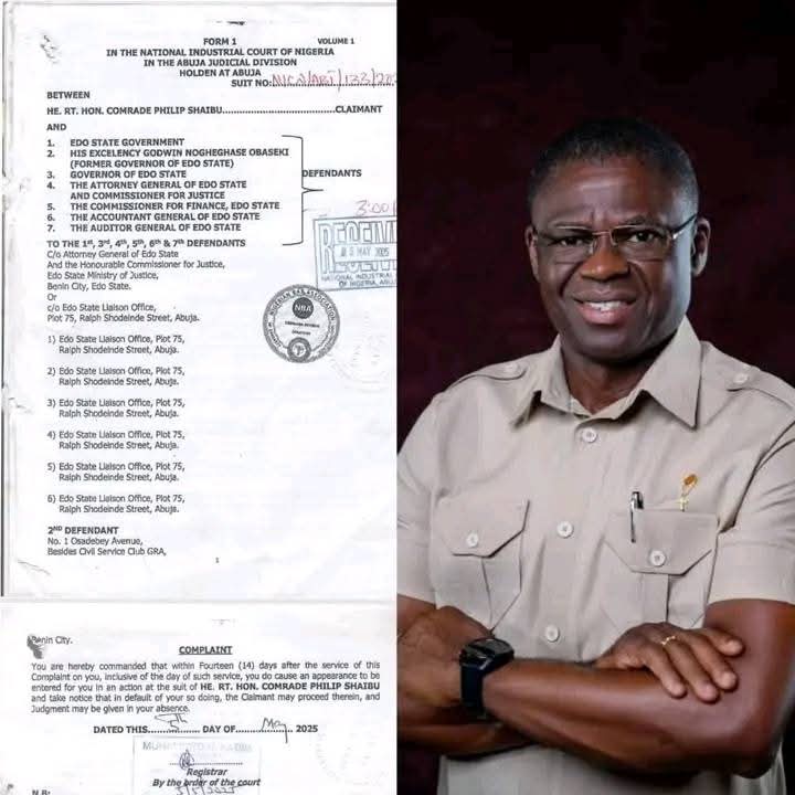 Philip Shaibu Sues Edo State Government Of APC Over Billions in Alleged Unpaid Allowances