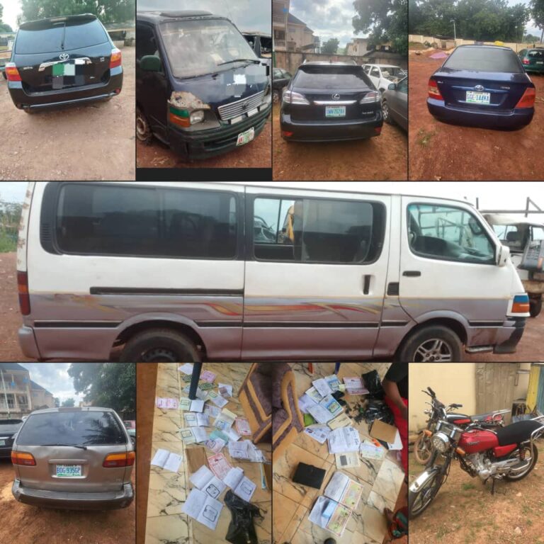 Again Enugu Police Smash Crime Syndicates, Arrest Eight, Recover Stolen Vehicles
