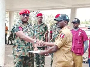 Arrested suspected drug peddlers by operatives of Jaji military Cantonment in Kaduna State