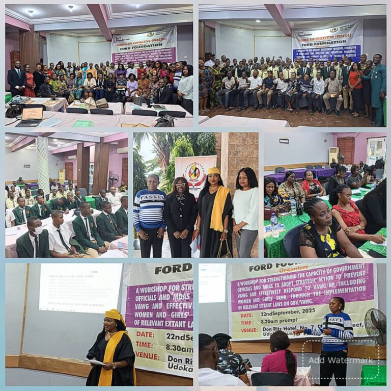 Stakeholders Re-echo Calls to End VAWG, Gender Bias, as WACOL, Ford Foundation Hold 2-Day Workshop in Anambra