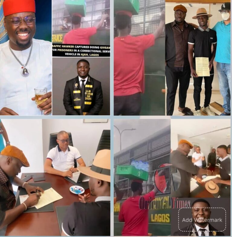 Street Hawker Who Shared Money to Prisoners in 2022 Bags Law Degree Under Obi Cubana’s Sponsorship (Video)