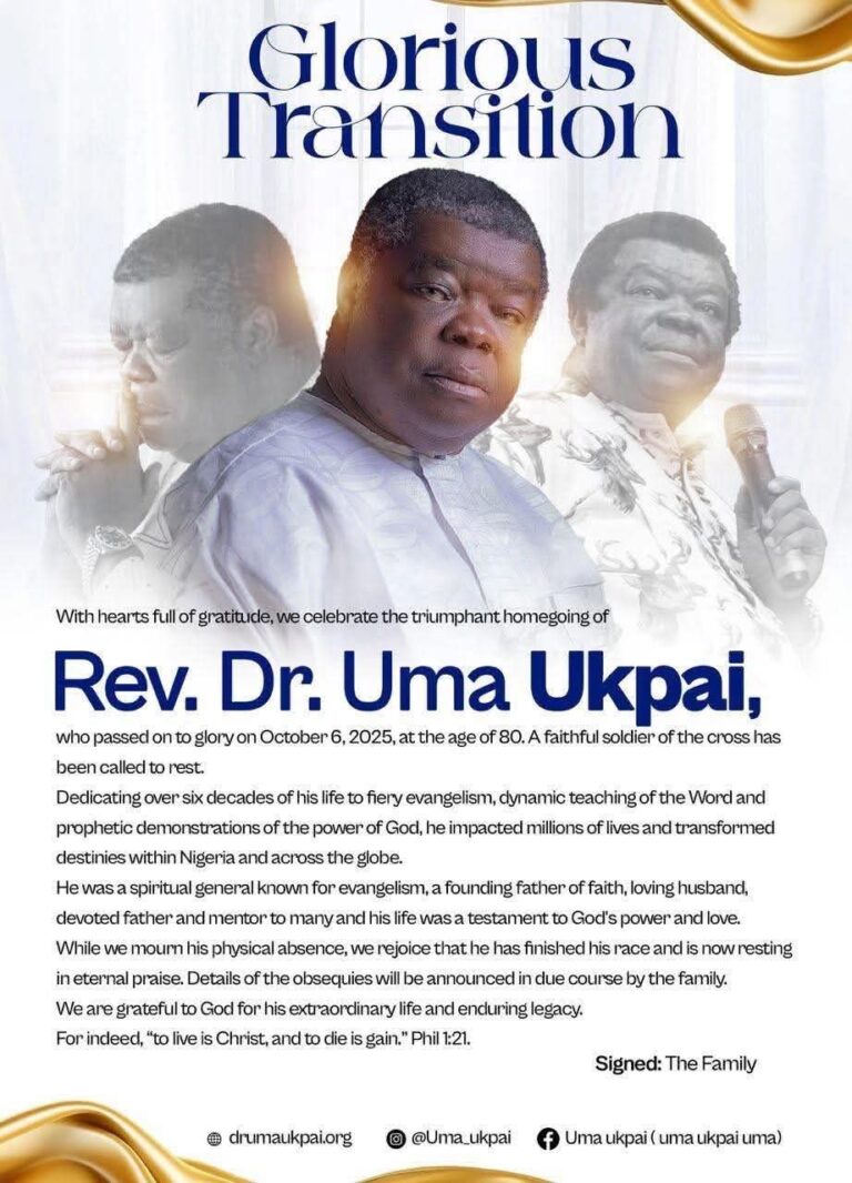 Soludo, Others Mourn as Rev. Uma Ukpai Dies at 80