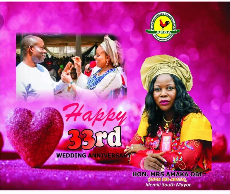 Idemili South Mayor Celebrates Soludo, Wife on 33rd Wedding Anniversary, Hails Union as Model of Love and Leadership