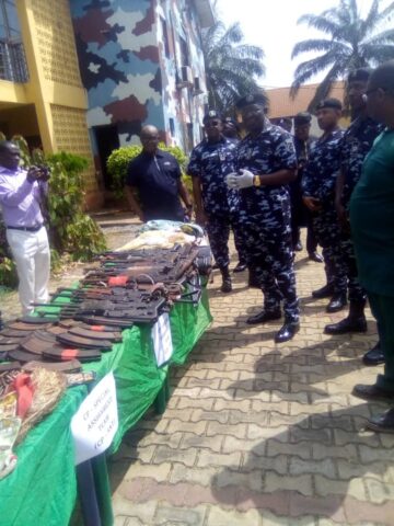 Delta police arrest 627 suspected criminals, recover 144 assorted arms, N36m ransom
