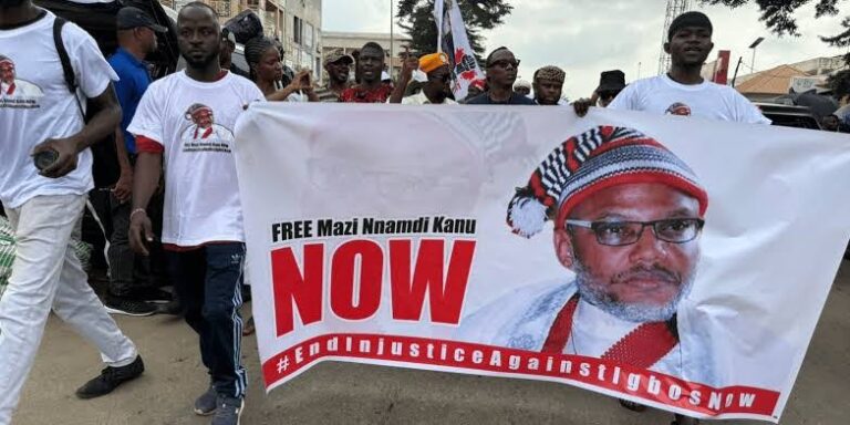 "No More Appeals": Protesters Demand Immediate Release of Nnamdi Kanu