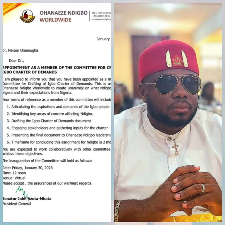 Ohanaeze Ndigbo Appoints Soludo’s Aide, Nelson Omenugha, to Key Igbo Charter Committee
