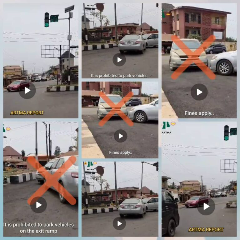 ARTMA Cracks Down on Illegal Parking at Amawbia Bypass Exit Ramp