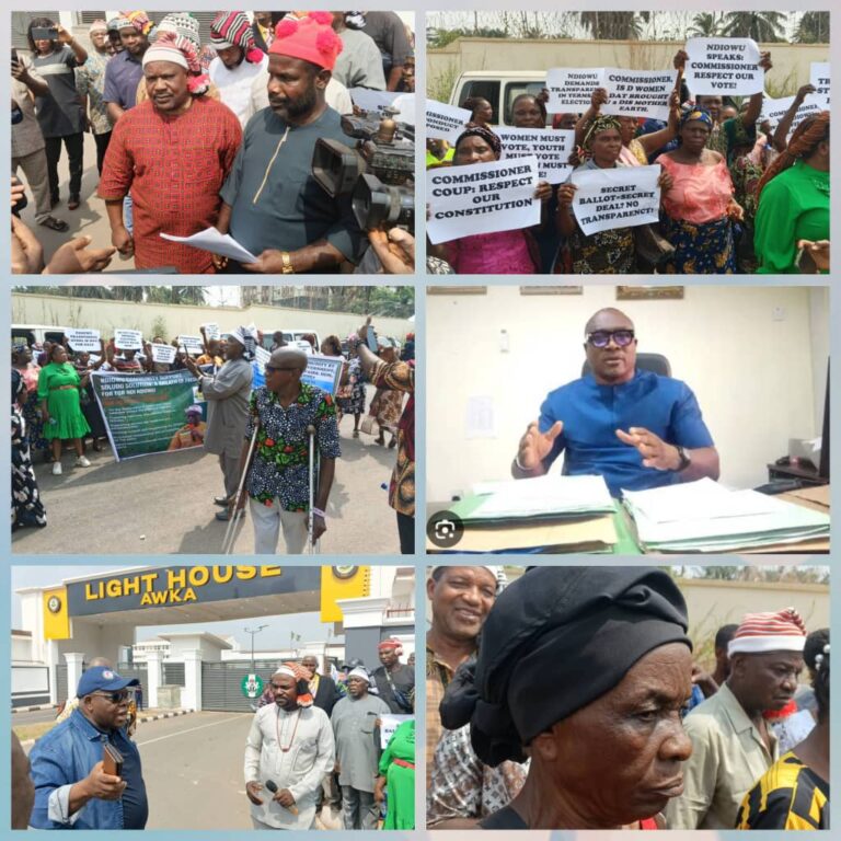 In Anambra, Ndiowu Community Protests Alleged “Illegal Selection” of US-based Man as Traditional Ruler, SSG, Commissioner React
