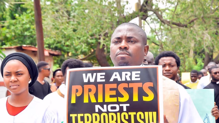Catholic Priests Take to the Streets to Protest Persecution of Clergy in Nigeria