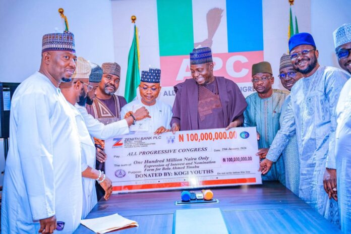 Kogi Youth Coalition Presents ₦100 Million for Tinubu’s 2027 Nomination Form