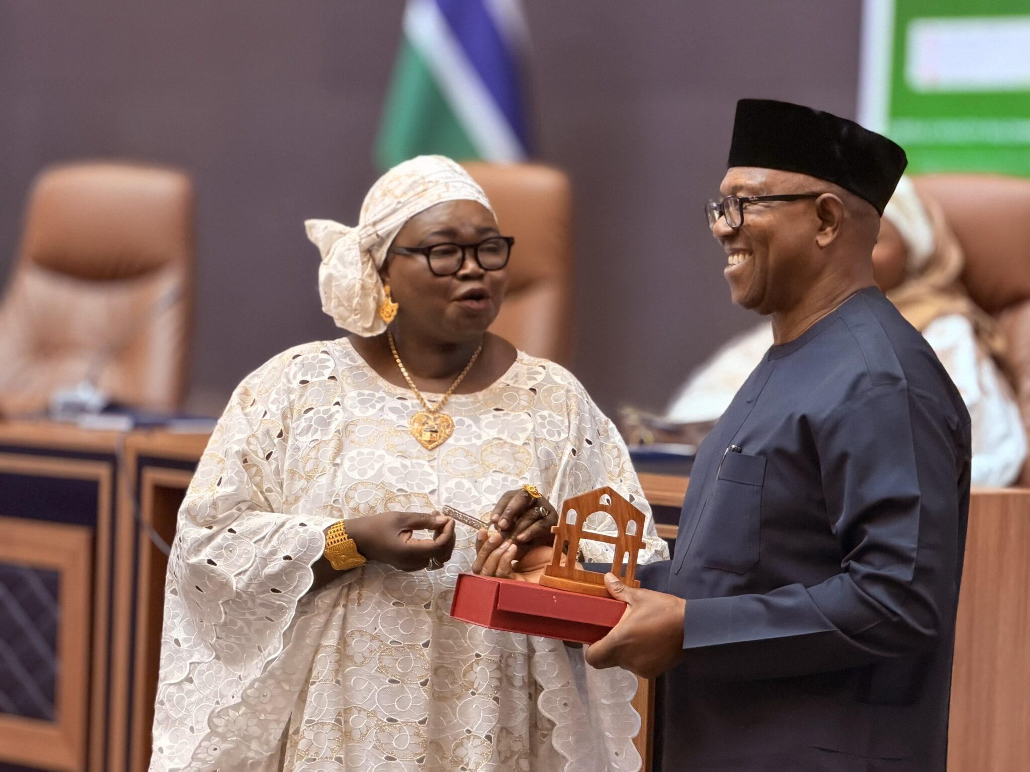 Peter Obi Honored with Key to the City of Banjul and Prestigious Chieftaincy Title