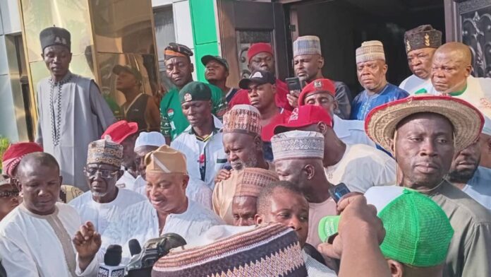 Soldiers Escort MC Oluomo To NURTW Secretariat As He Defies Court Order Sacking Him