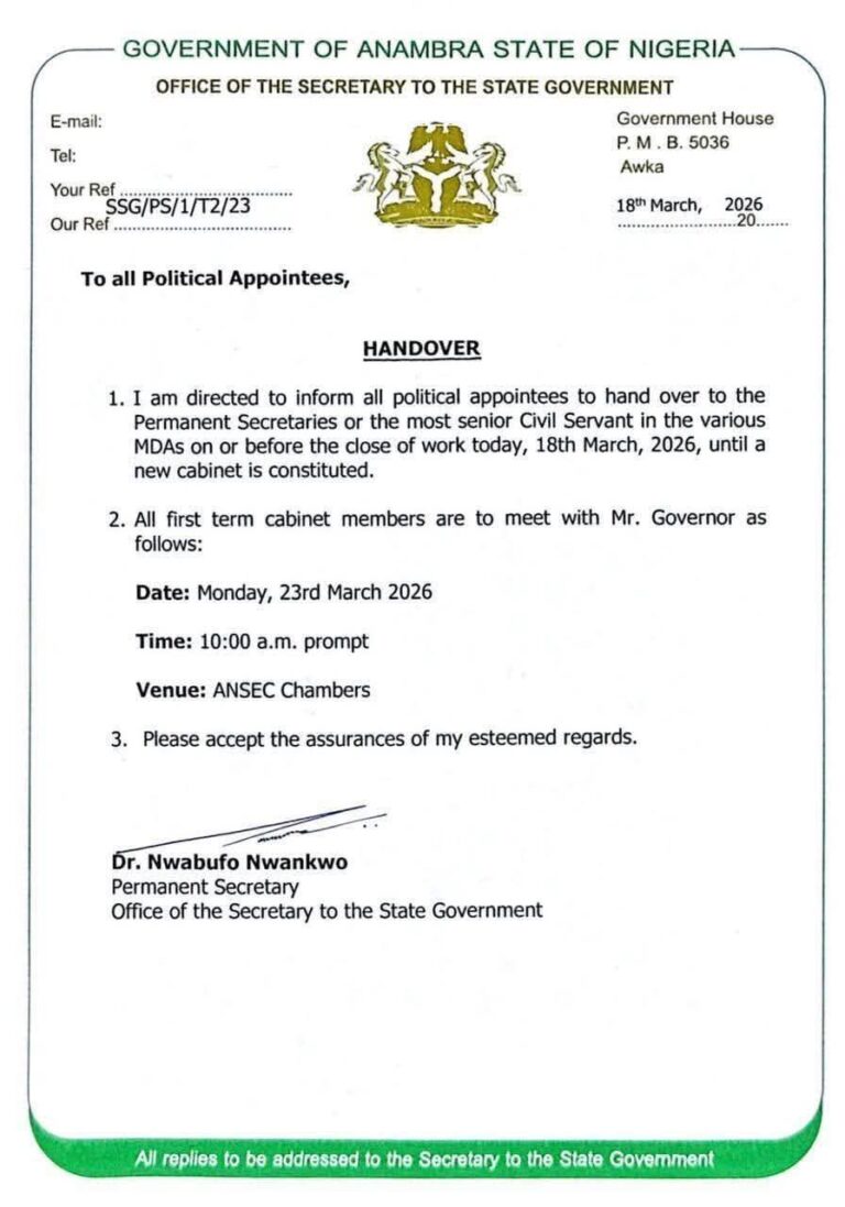 Hand Over to Your Perm Secs Now, Or… — Soludo Orders Commissioners, Other Political Appointees