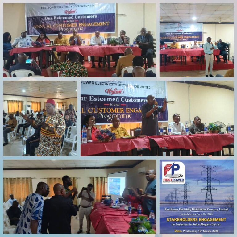Firstpower Holds Stakeholders Engagement in Awka, Reaffirms Commitment to Improved Power Supply, Quality Customer Service