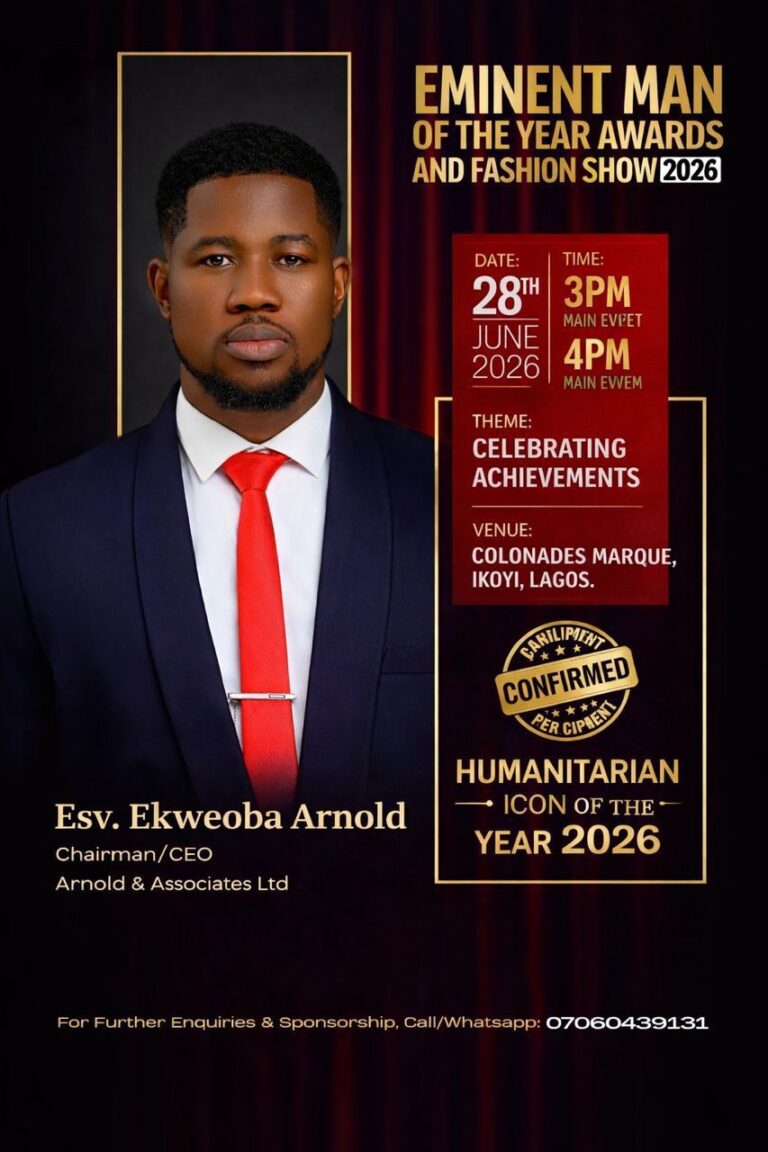 EFSA: ESV. Ekweoba Arnold Chukwuebuka Nominated as Humanitarian Icon of the Year 2026