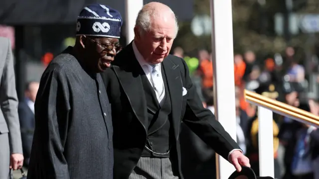 King Charles III Seen Physically Assisting President Bola Ahmed Tinubu During Historic Windsor Reception