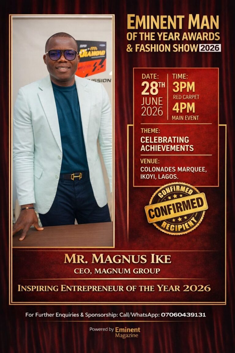 EFSA 2026: Magnus Ike Nominated as Inspiring Entrepreneur of the Year