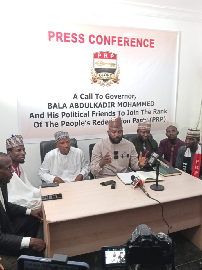 Come to our party’ – PRP woos Bauchi’s Gov Bala Mohammed