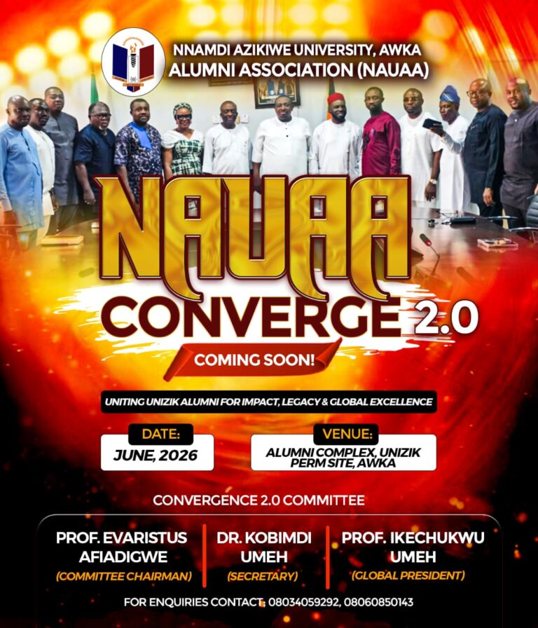 UNIZIK Alumni Converge 2.0: Prof. Afiadigwe Urges Alumni Branches to Attend, As Prof. Umeh Appeals for Inclusion
