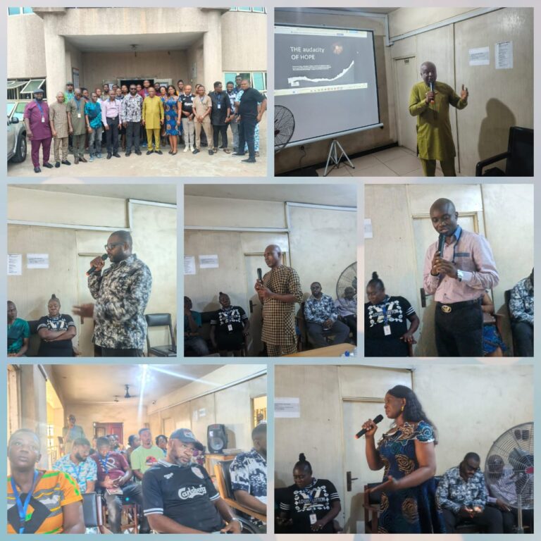 Firstpower Boss Takes Message of Hope, Transformation and SELF-Development to Ogbaru District Staff