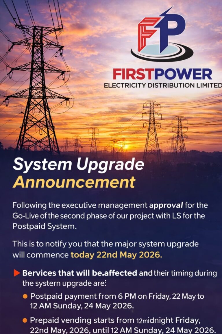 Firstpower Announces Temporary Suspension  of Vending and Payment Services over Major System Upgrade